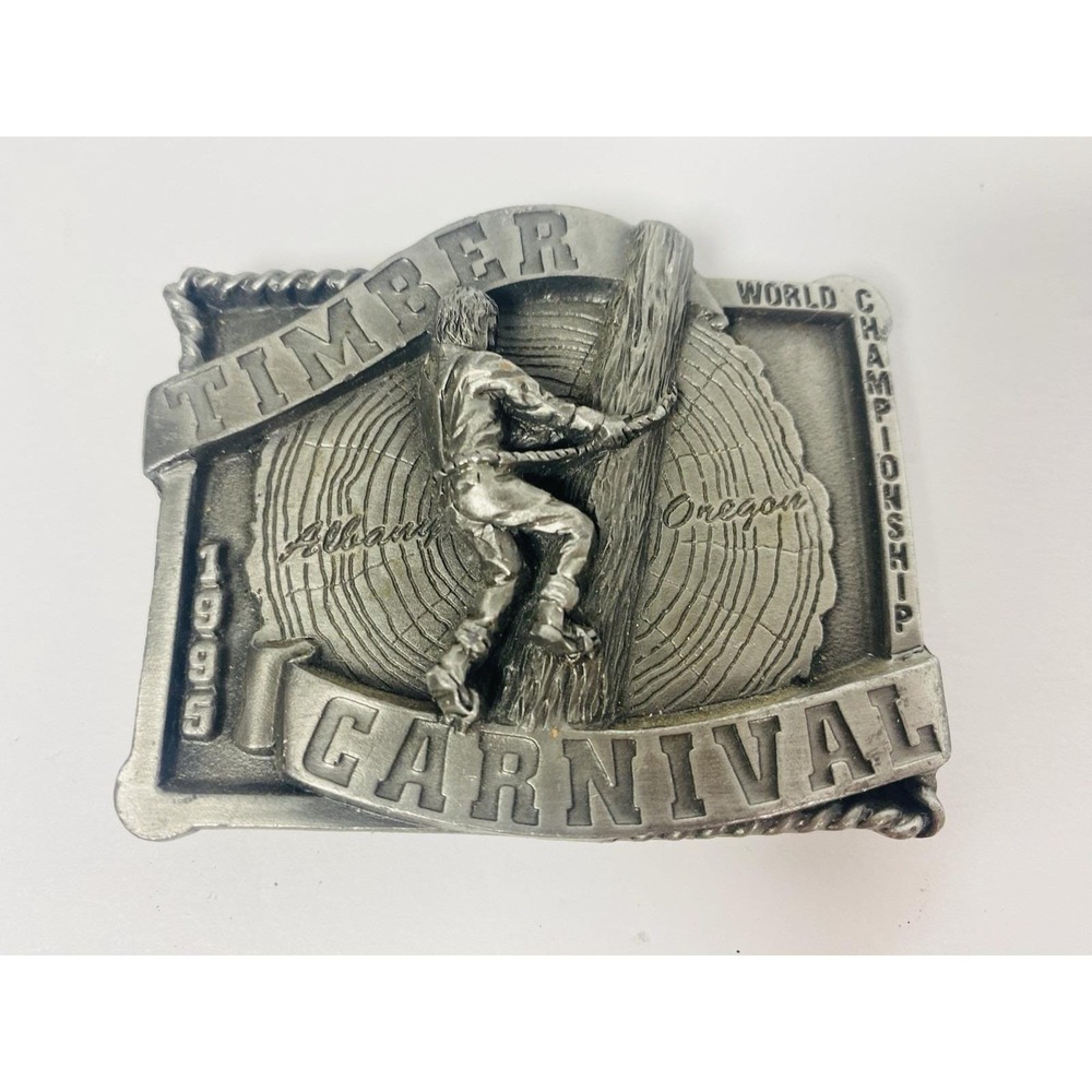 Timber Carnival Albany Oregon Belt Buckle - World Champions 1995 Limited Edition